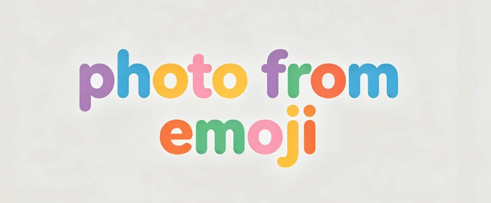 Photo From Emoji preview showing a colorful emoji art title example